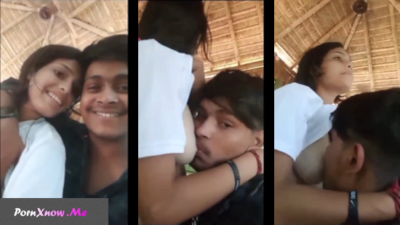 JilHub Boobs Sucking Leak - Lanka Couple In Galle Park - PornXnow